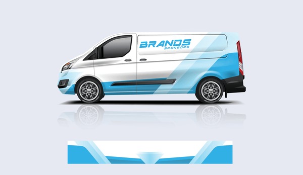 Van wrap design. Wrap, sticker and decal design for company. Vector format - eps 10 Vector dekal