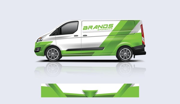 Van wrap design. Wrap, sticker and decal design for company. Vector format - eps 10 Vector dekal