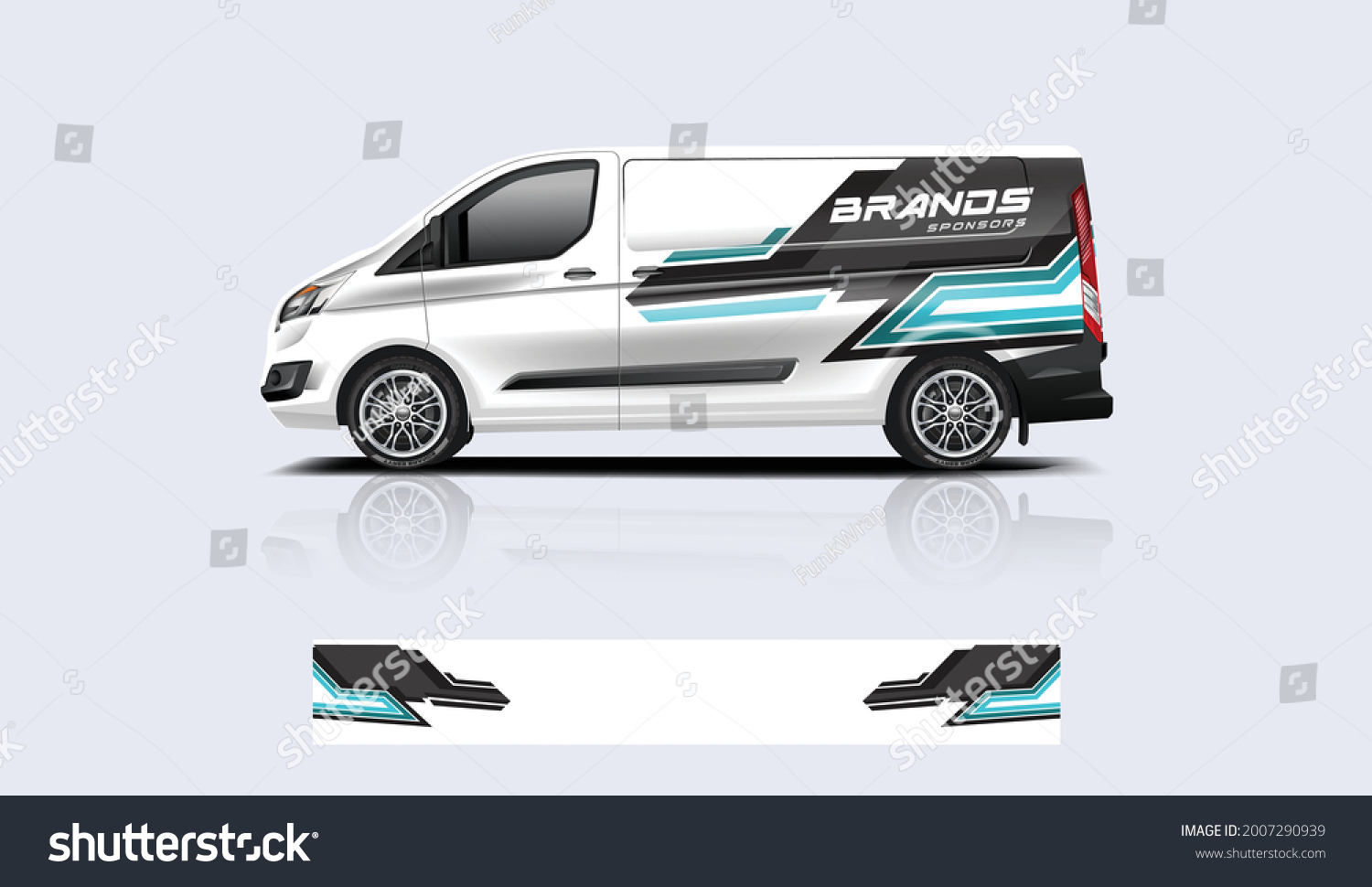 Van wrap design. Wrap, sticker and decal design for company. Vector format - eps 10 Vector dekal