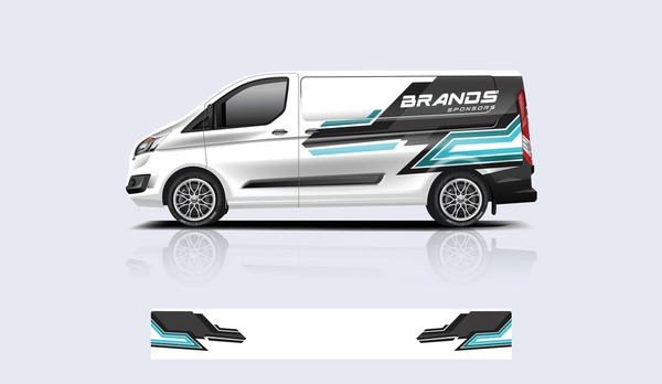 Van wrap design. Wrap, sticker and decal design for company. Vector format - eps 10 Vector dekal