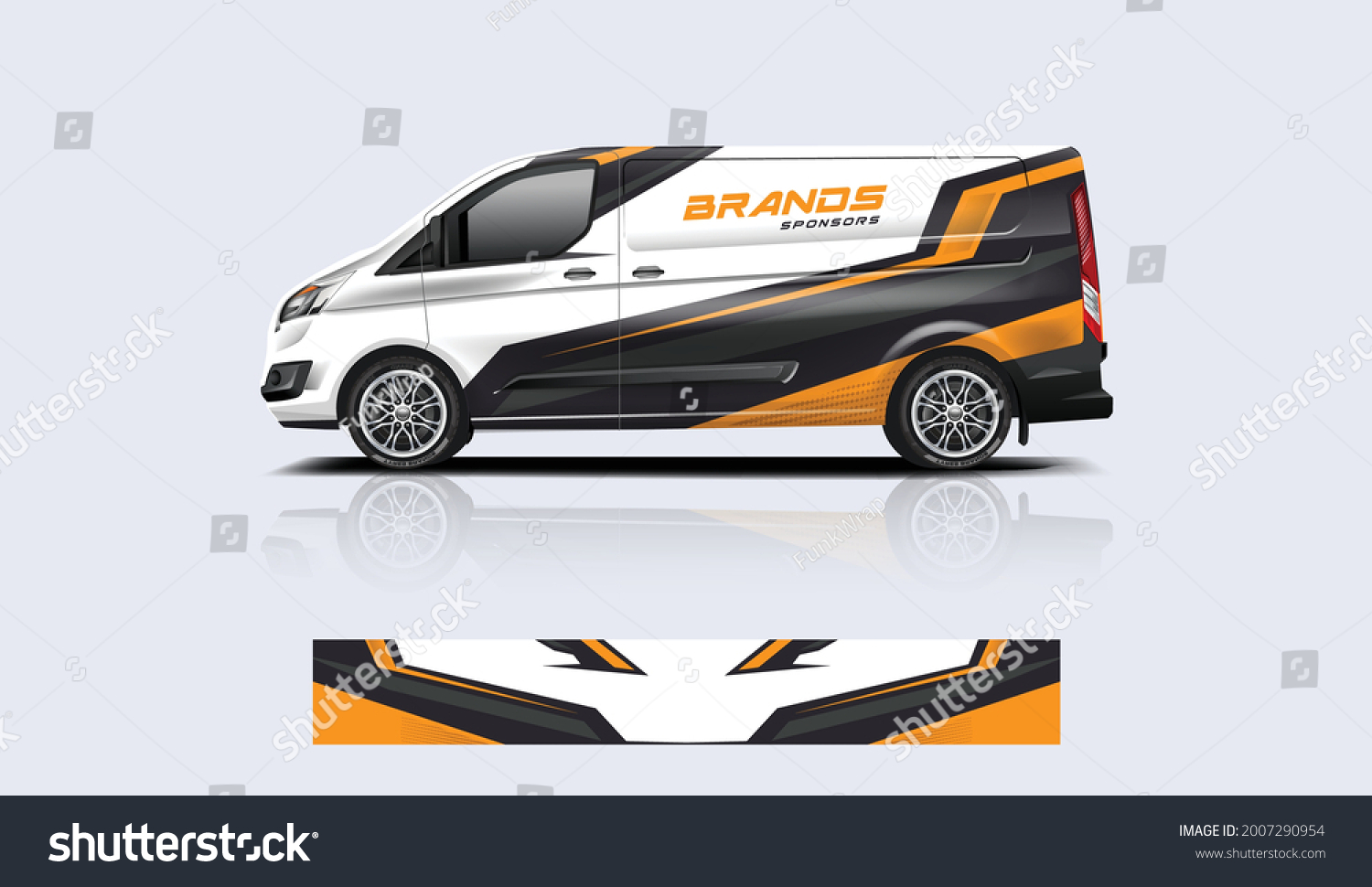 Van wrap design. Wrap, sticker and decal design for company. Vector format - eps 10 Vector dekal