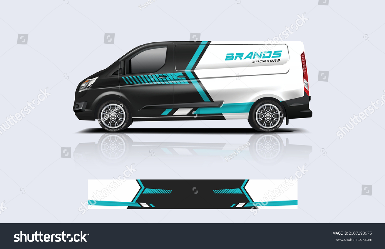 Van wrap design. Wrap, sticker and decal design for company. Vector format - eps 10 Vector dekal