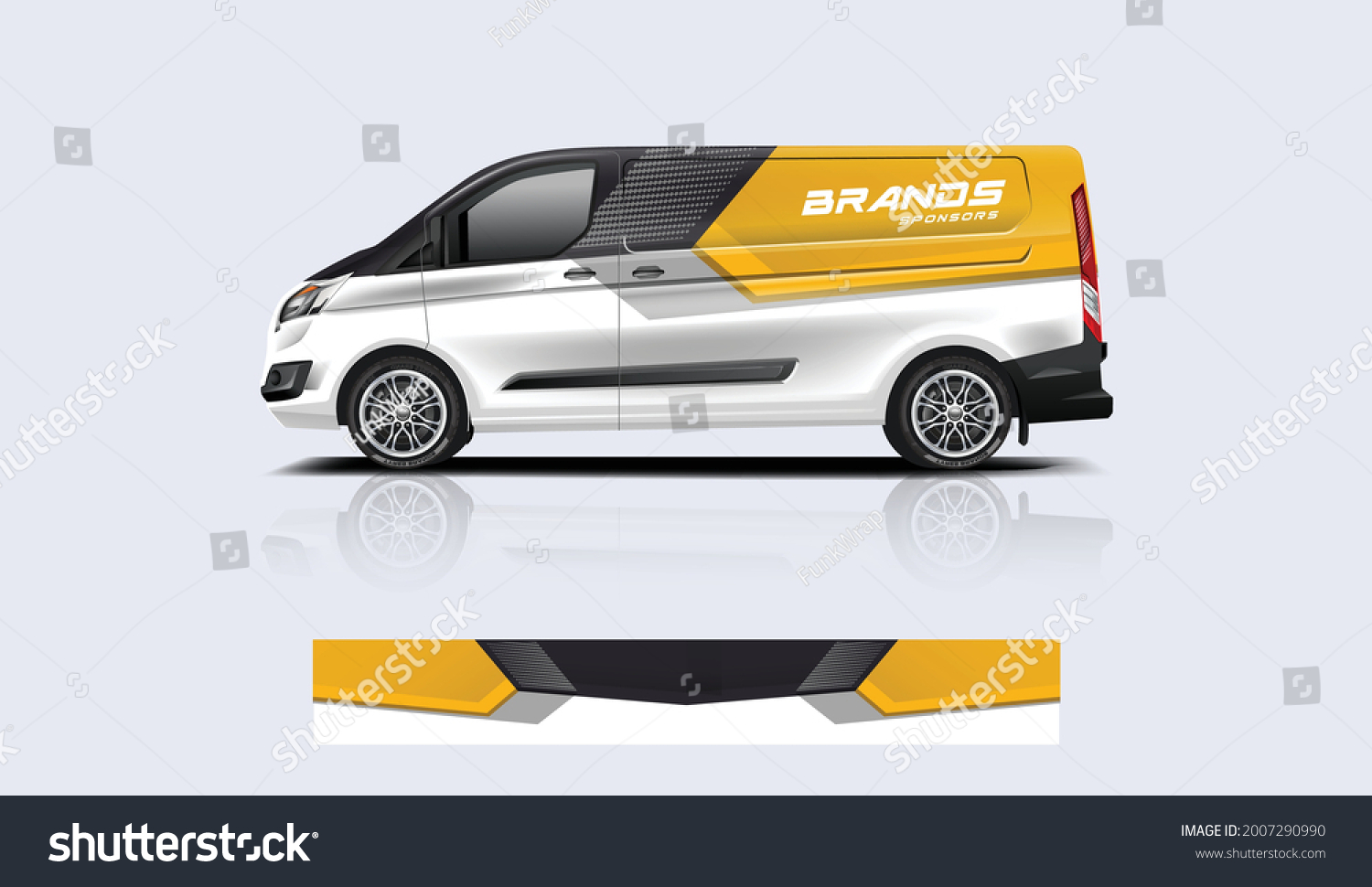 Van wrap design. Wrap, sticker and decal design for company. Vector format - eps 10 Vector dekal