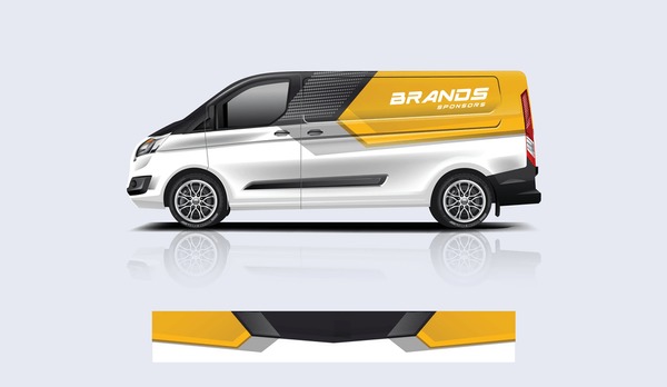 Van wrap design. Wrap, sticker and decal design for company. Vector format - eps 10 Vector dekal