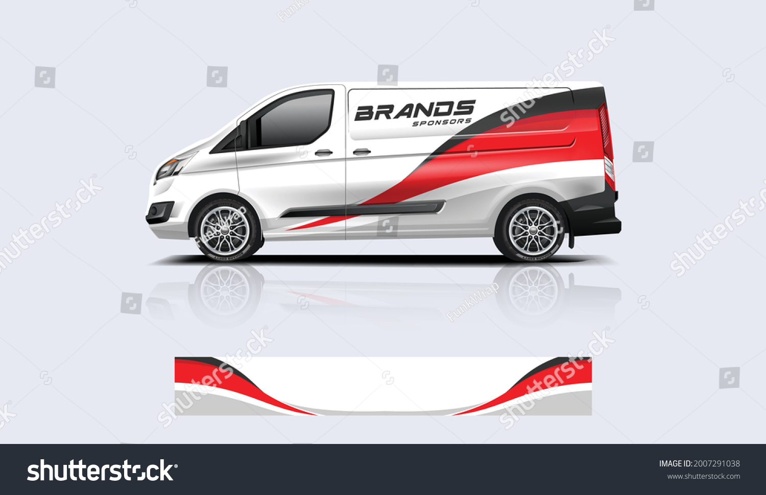 Van wrap design. Wrap, sticker and decal design for company. Vector format - eps 10 Vector dekal