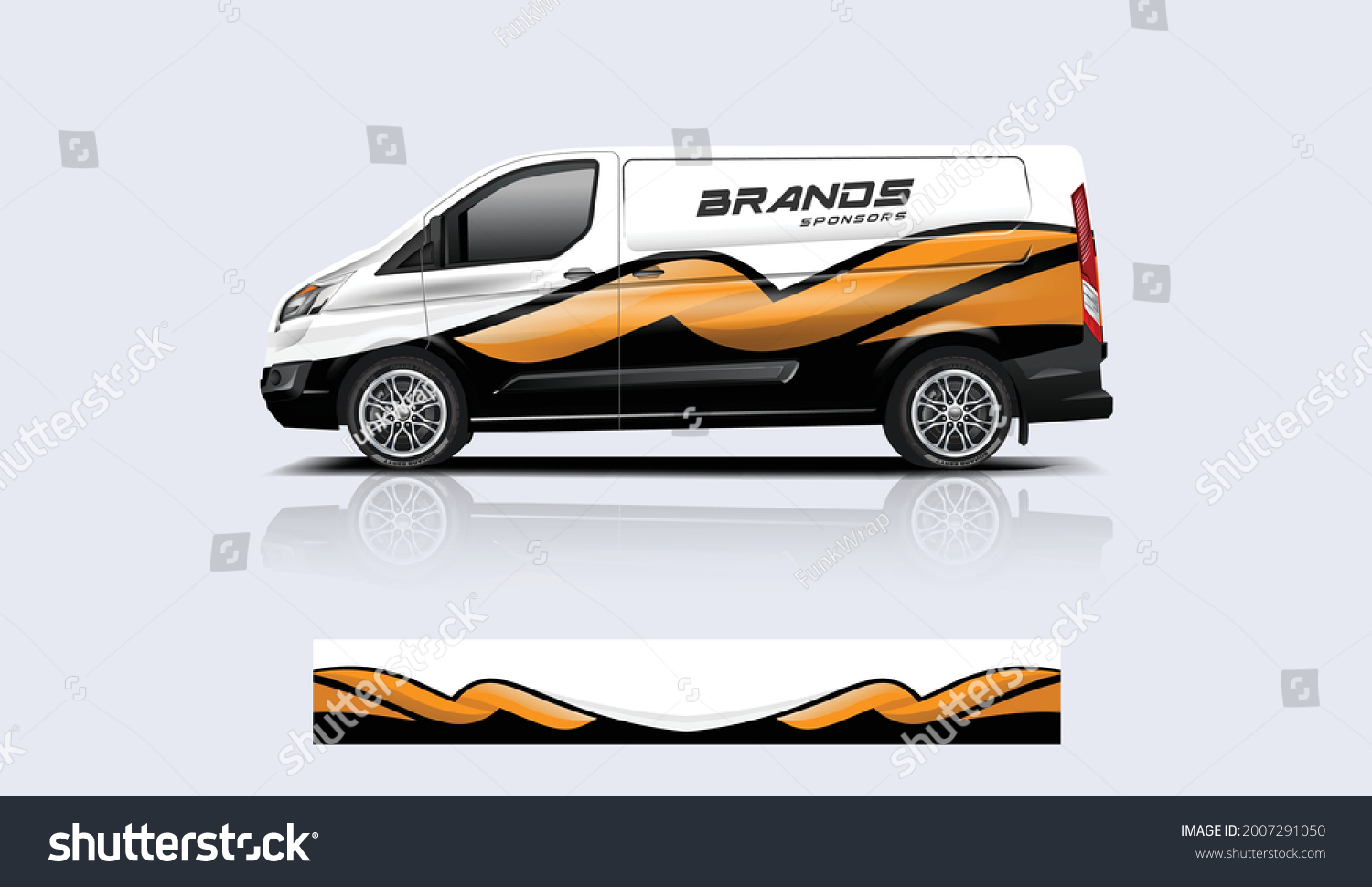 Van wrap design. Wrap, sticker and decal design for company. Vector format - eps 10 Vector dekal