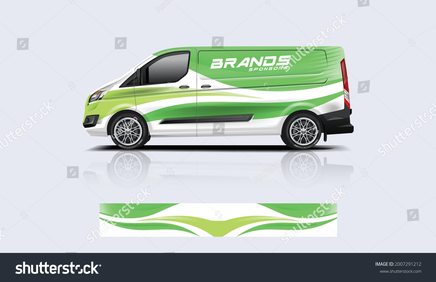 Van wrap design. Wrap, sticker and decal design for company. Vector format - eps 10 Vector dekal