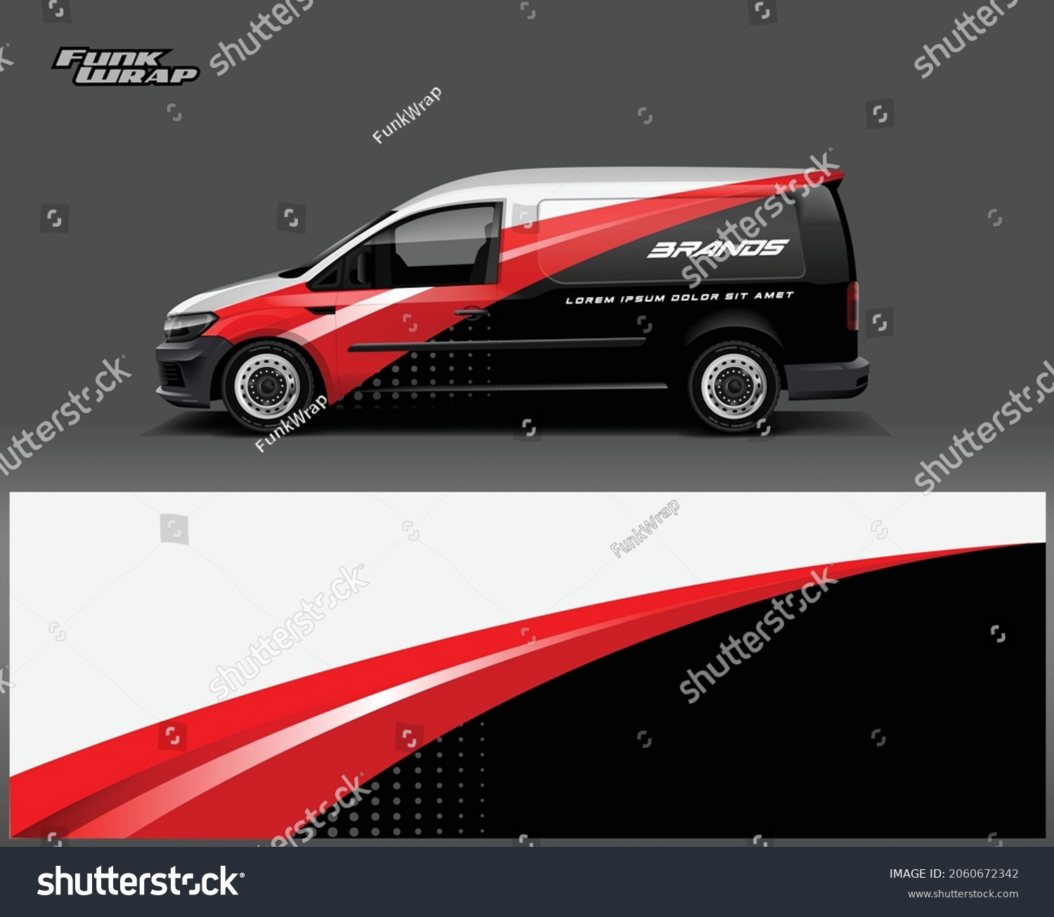 Car Van Wrap design. Vector file wrap design