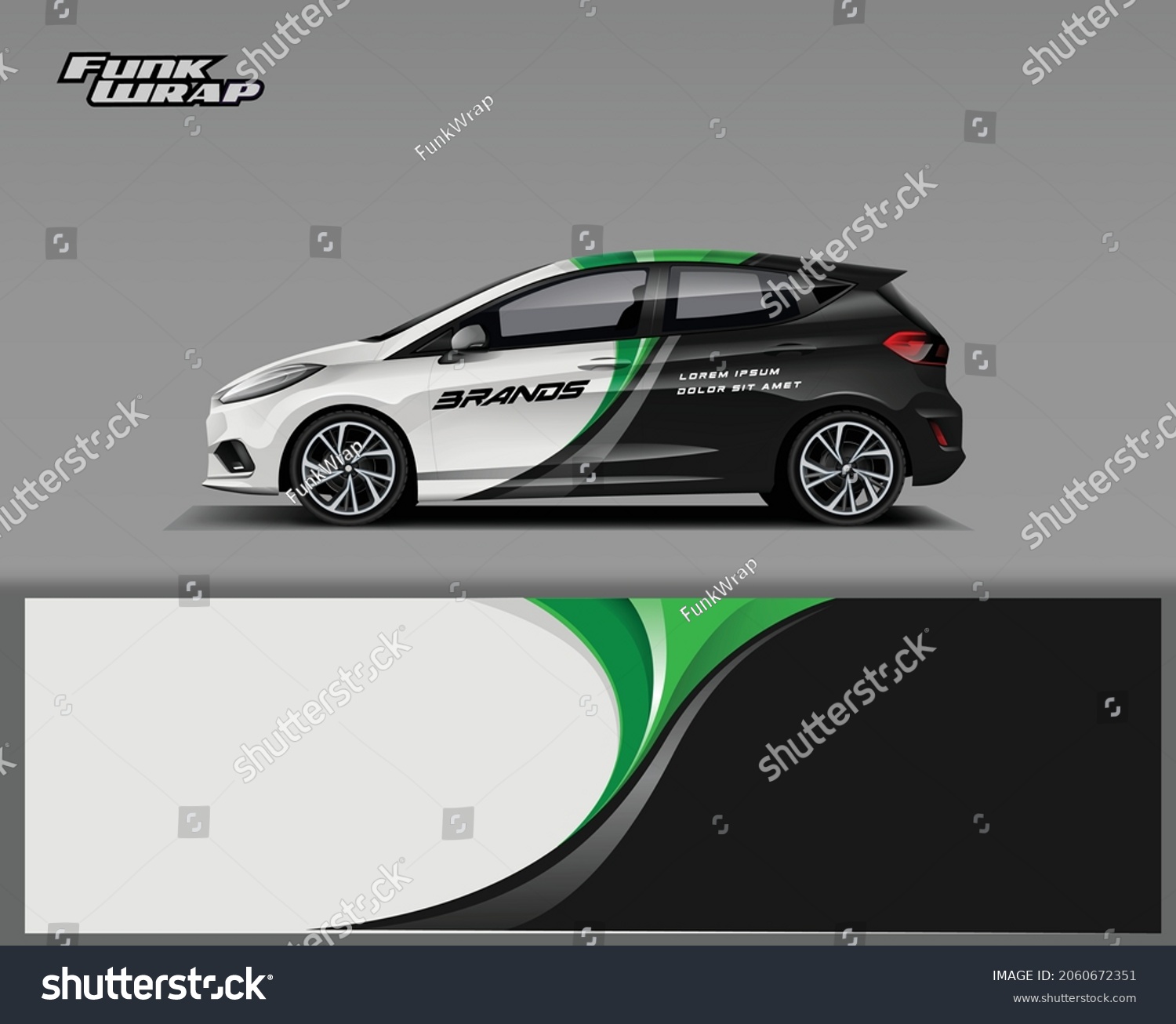 Car Wrap design. Vector file wrap design