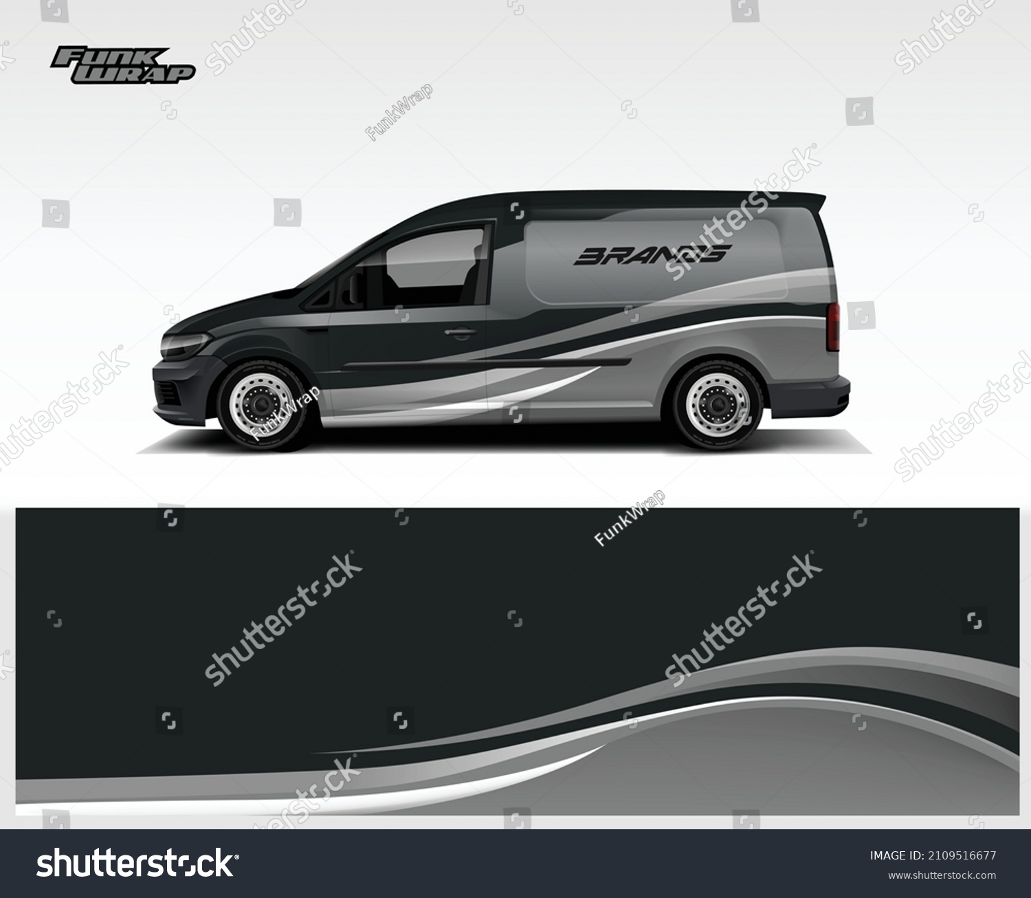 Commercial Van car wrap. abstract strip for commercial van car wrap, sticker, and decal. vector eps 10 format.