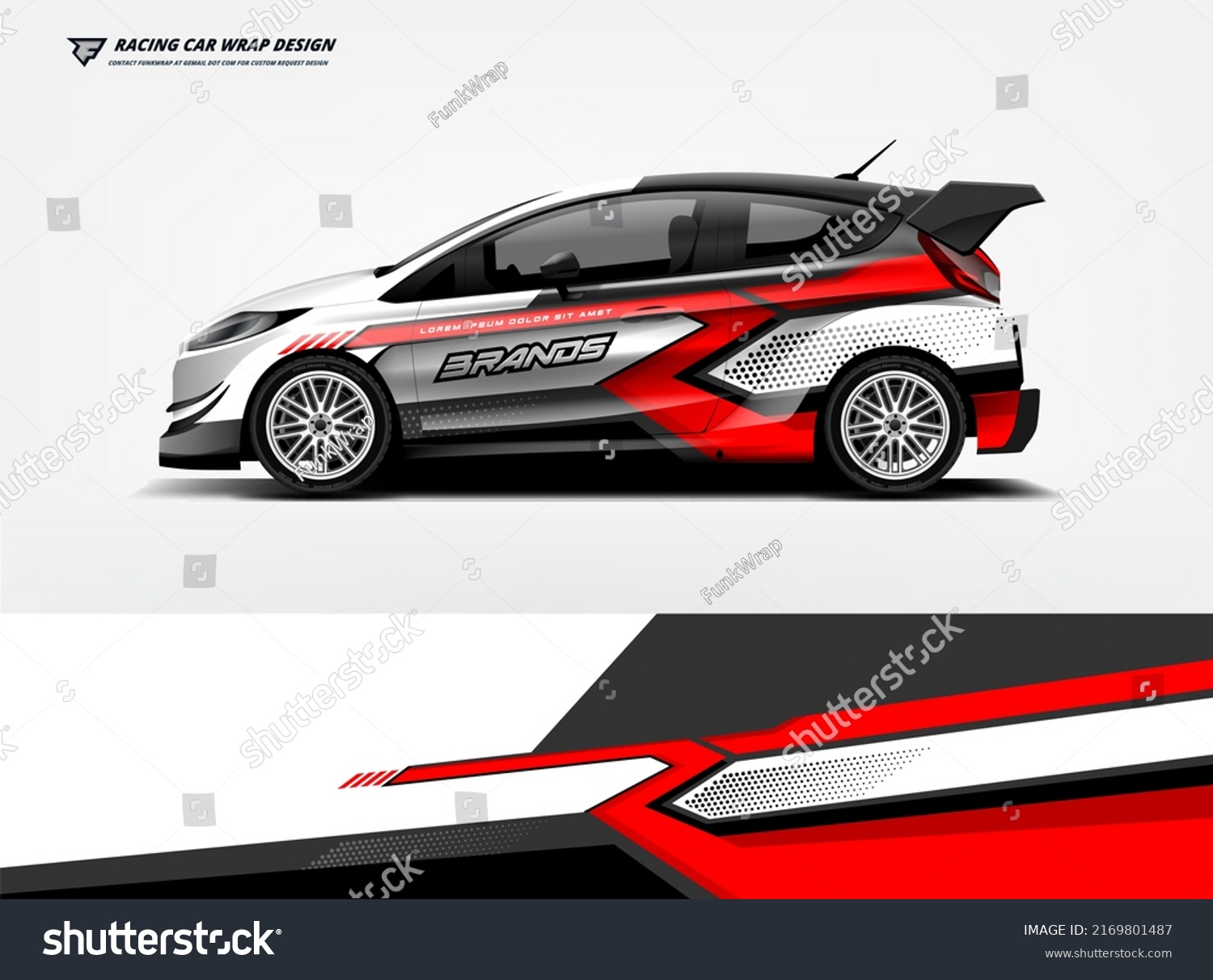 Car wrap livery design Racing sport car background printable file.