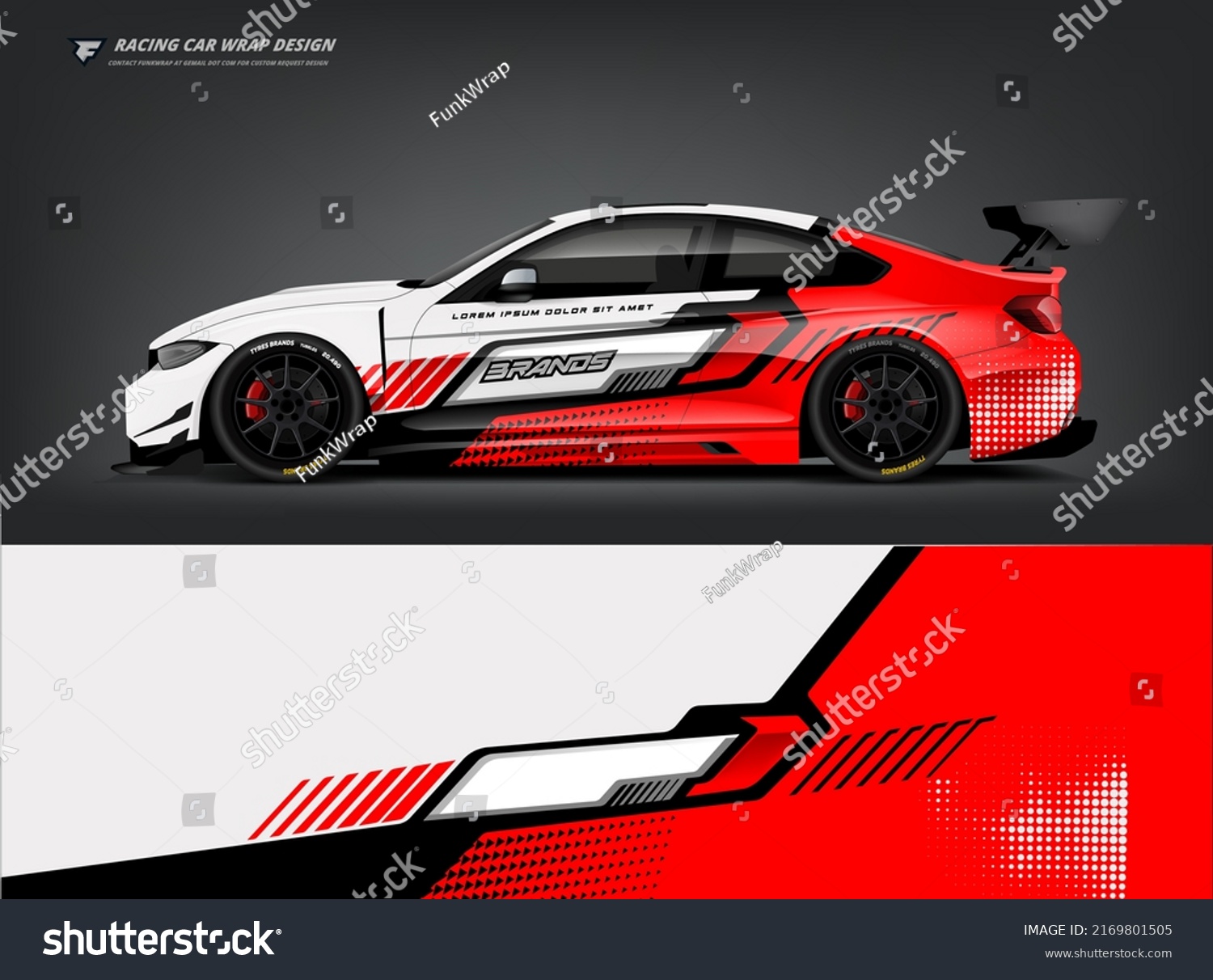Car wrap livery design Racing sport car background printable file.