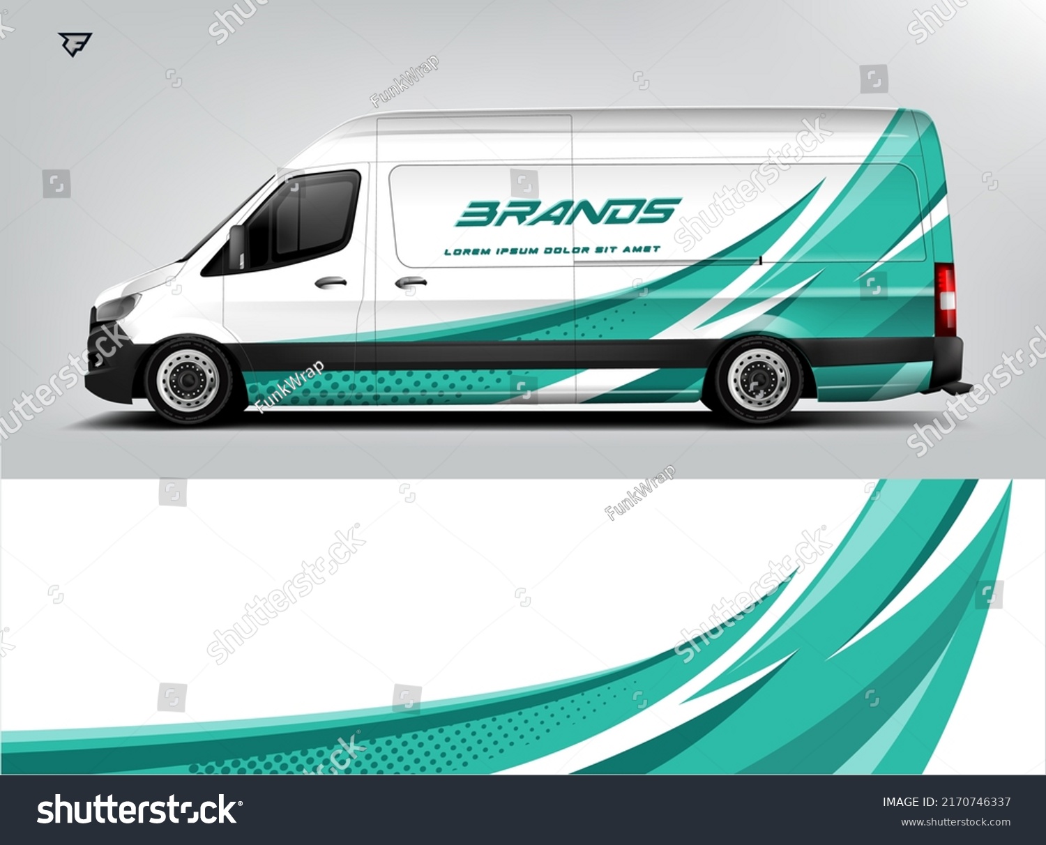 Van Wrap. Design modern eye catching ready use. place your logo. Printable eps files.