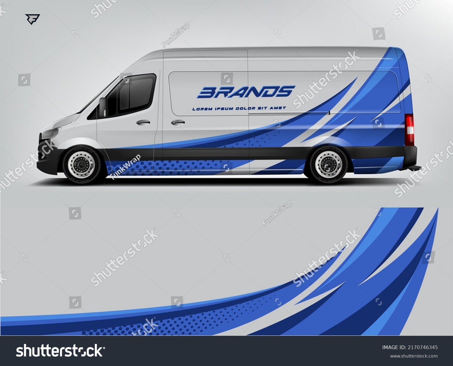 Van Wrap. Design modern eye catching ready use. place your logo. Printable eps files.