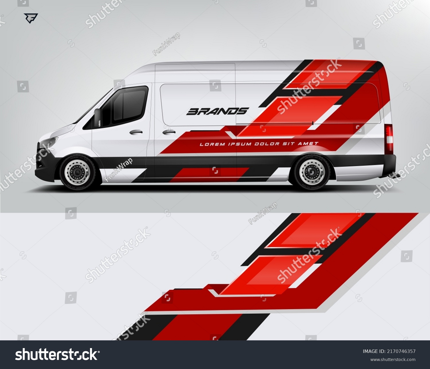 Van Wrap. Design modern eye catching ready use. place your logo. Printable eps files.