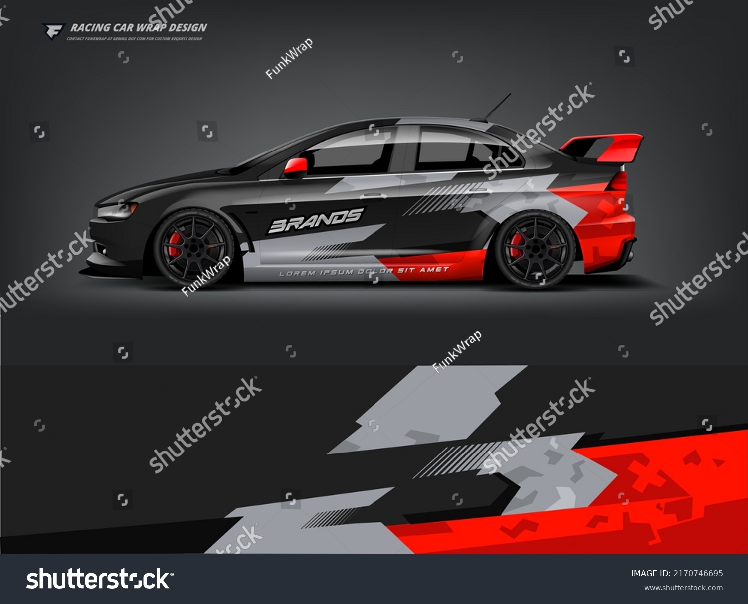 Wrap Design modern eye catching ready use. place your logo. Printable eps files.