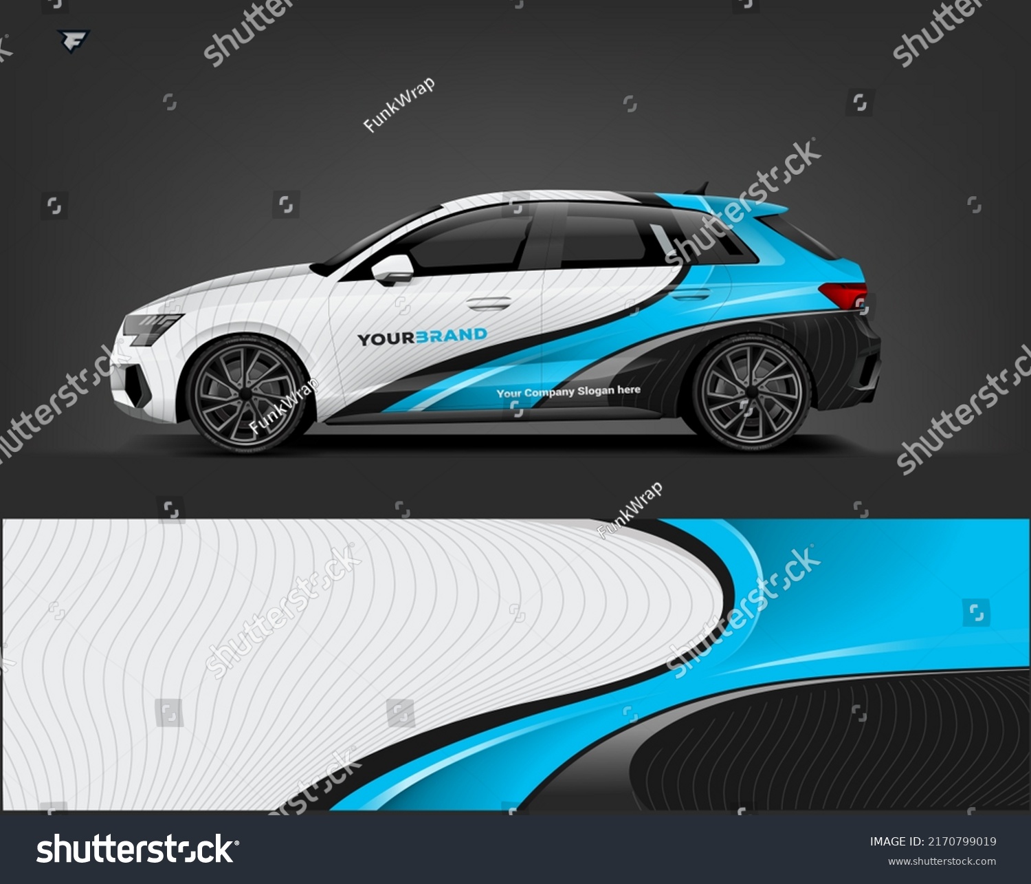 Company Car and Van Wrap design. Modern printable file