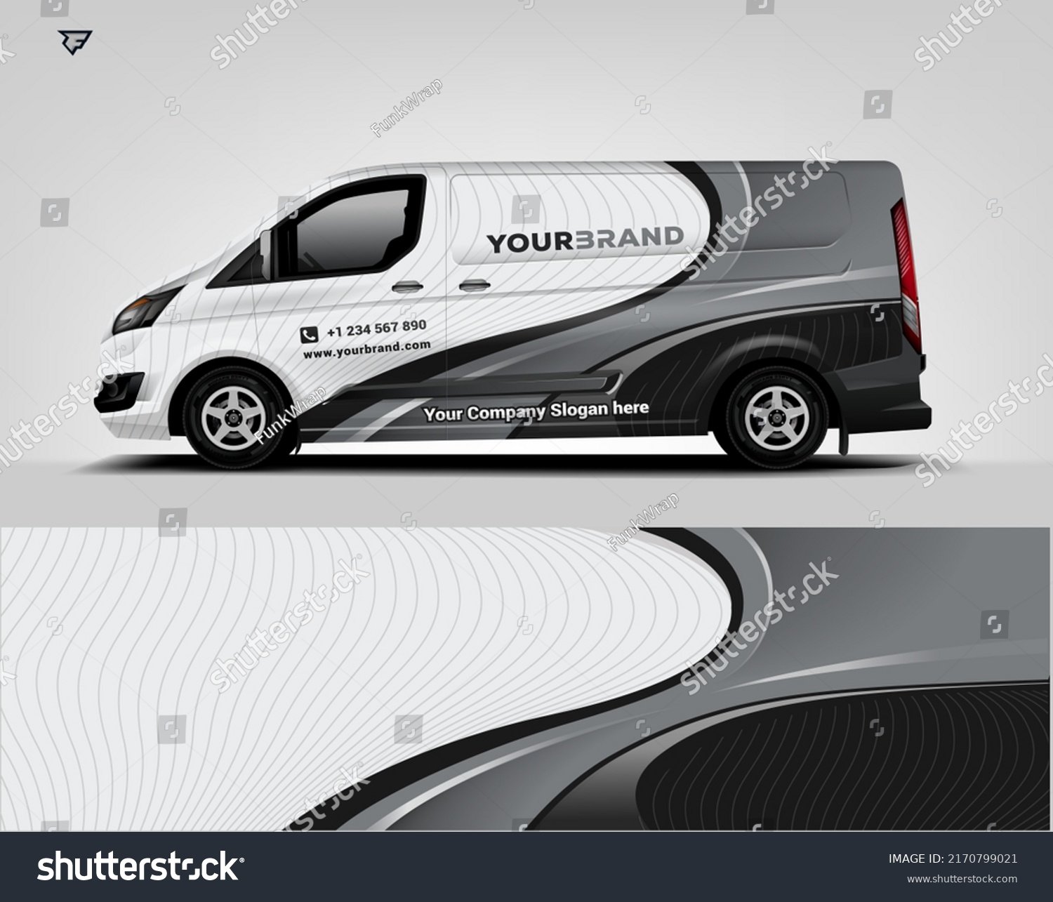 Company Car and Van Wrap design. Modern printable file