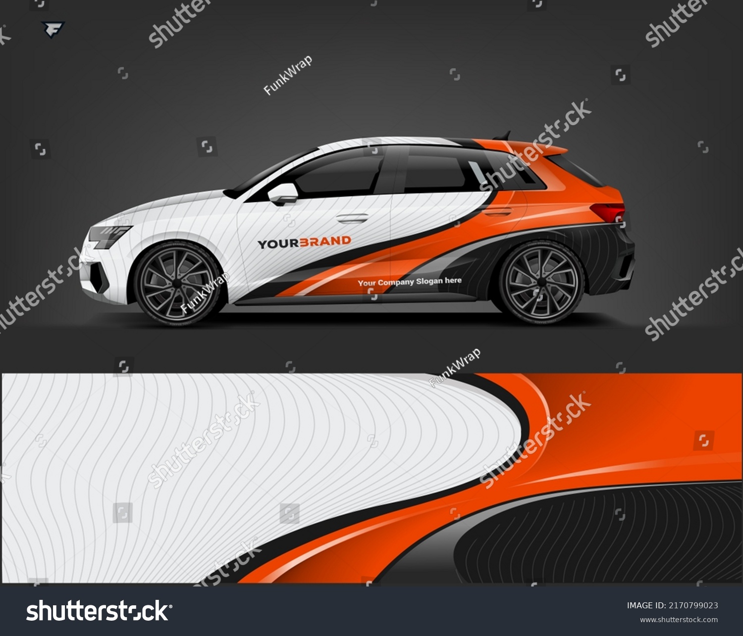 Company Car and Van Wrap design. Modern printable file