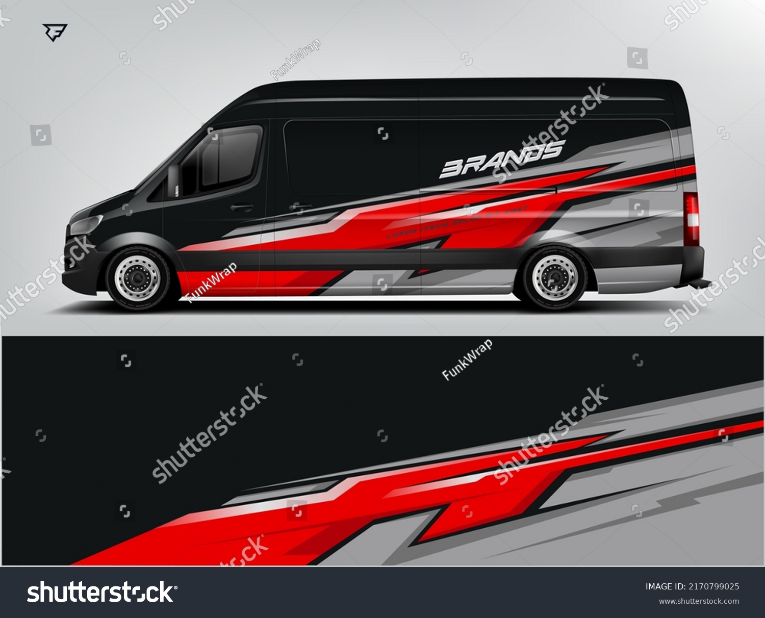 Company Car and Van Wrap design. Modern printable file