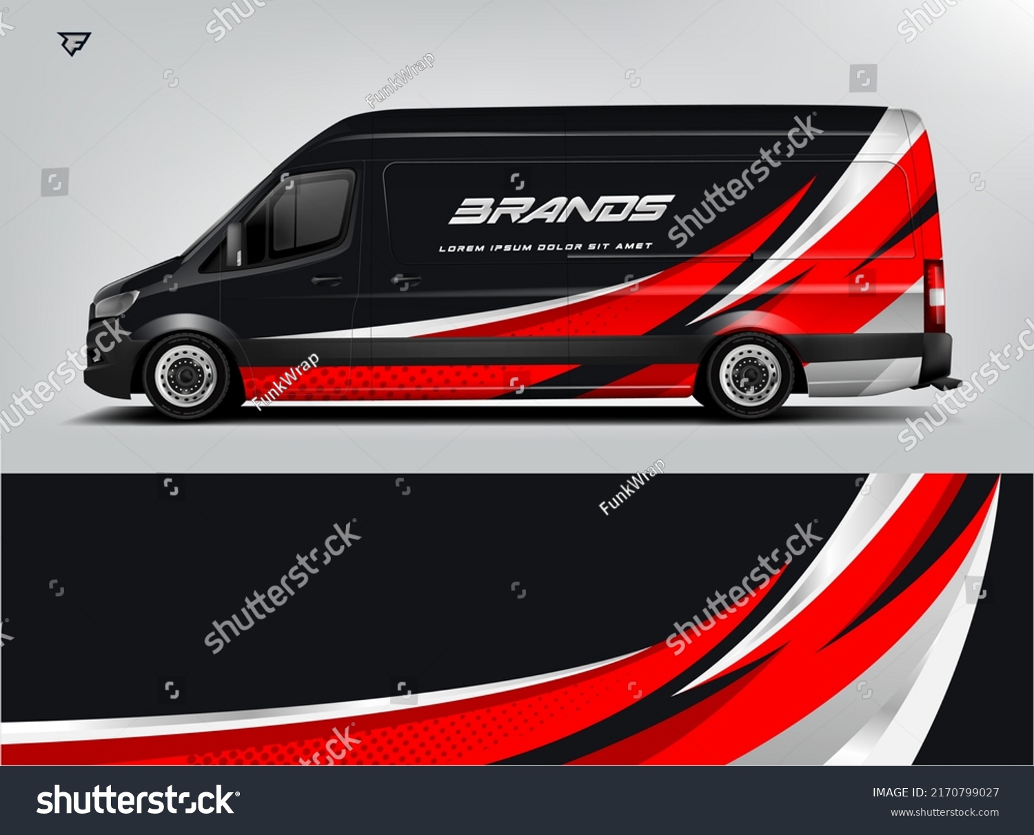 Company Car and Van Wrap design. Modern printable file