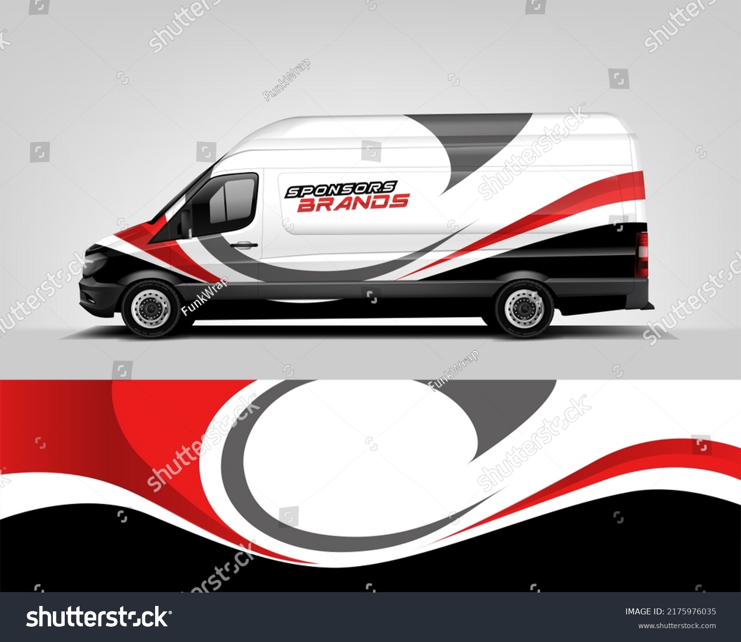 Company Car and Van Wrap design. Modern printable file dekal