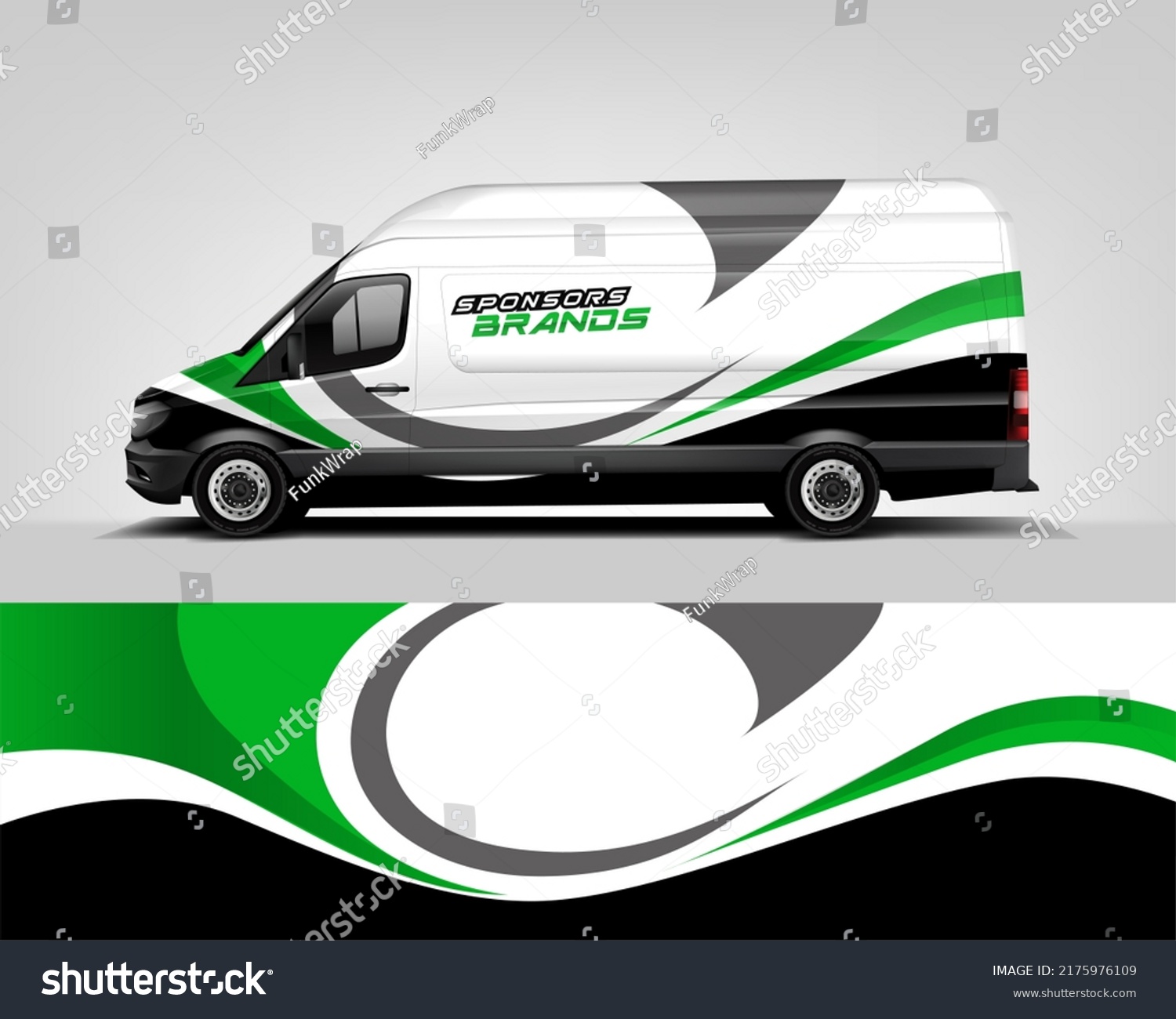 Company Car and Van Wrap design. Modern printable file dekal