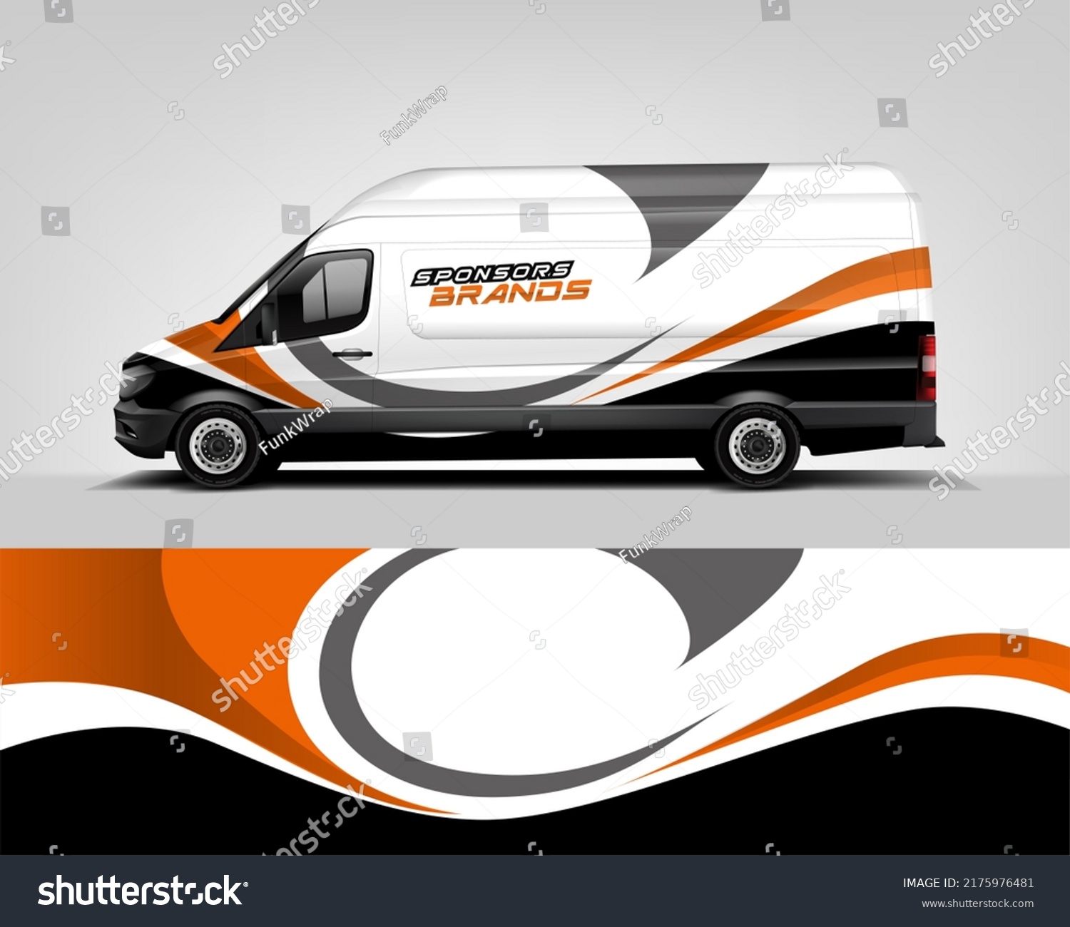 Company Car and Van Wrap design. Modern printable file dekal