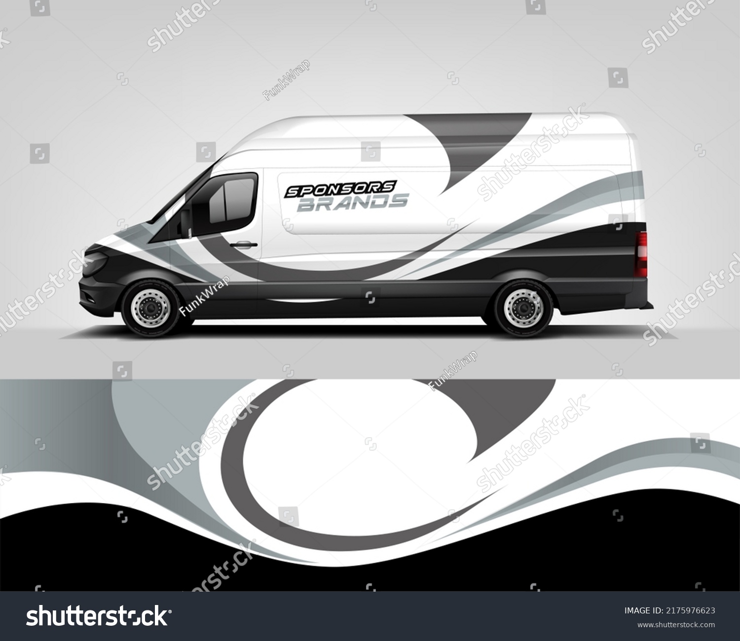 Company Car and Van Wrap design. Modern printable file dekal