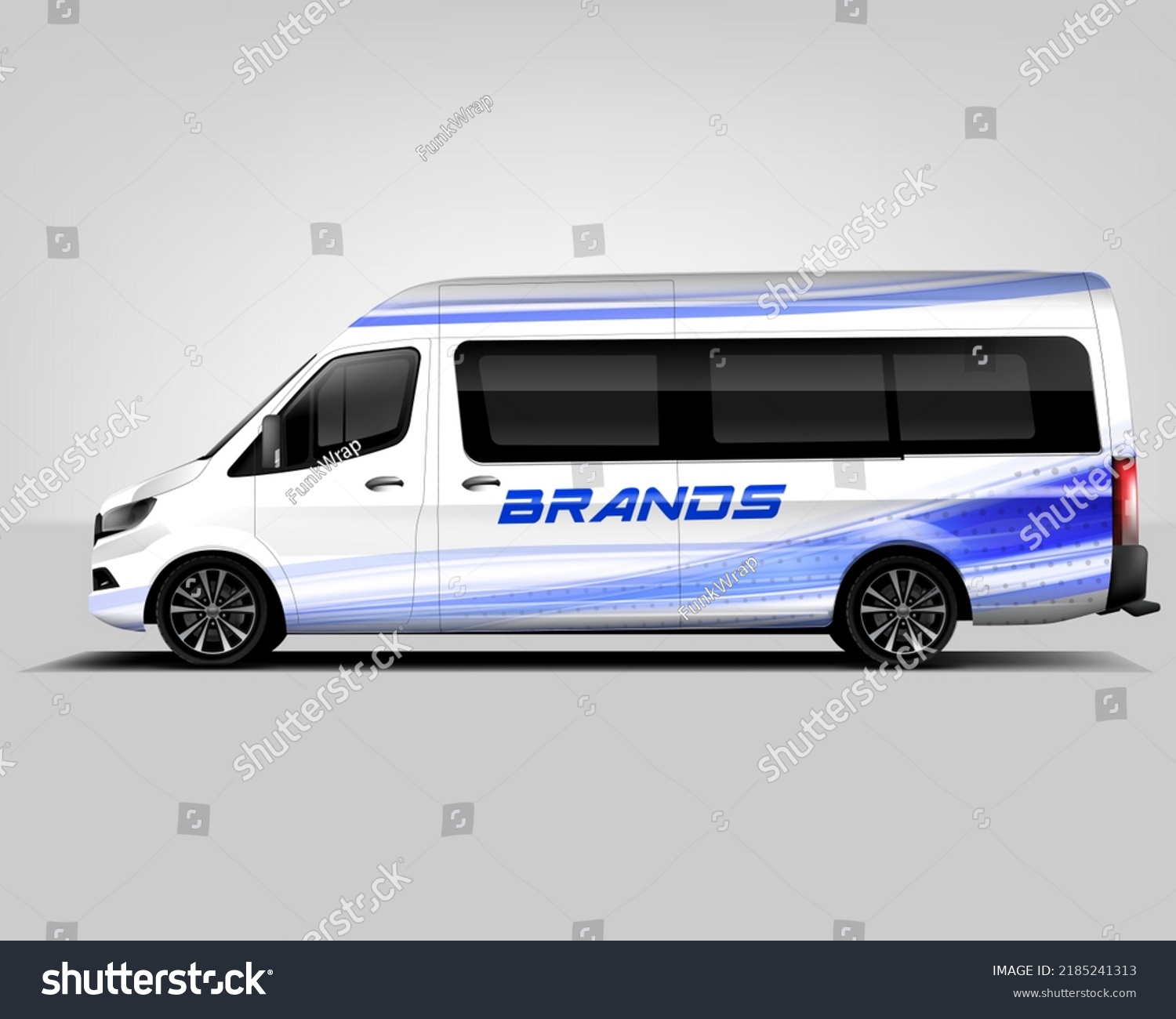 Red Van Wrap Design. Abstract geometric van wrap printable file eps10 dekal