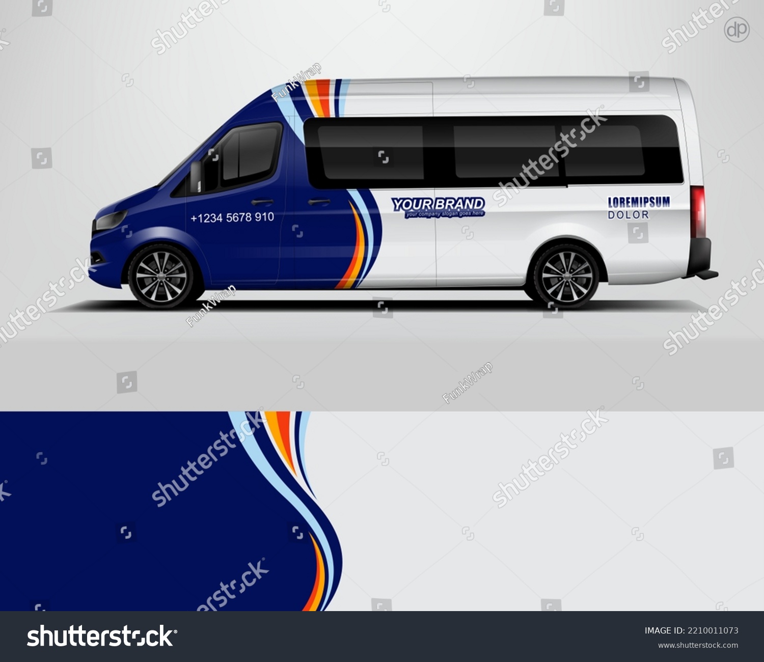 Car decal design vector. Graphic abstract stripe racing background kit designs for wrap vehicle, race car, rally, adventure and livery dekal