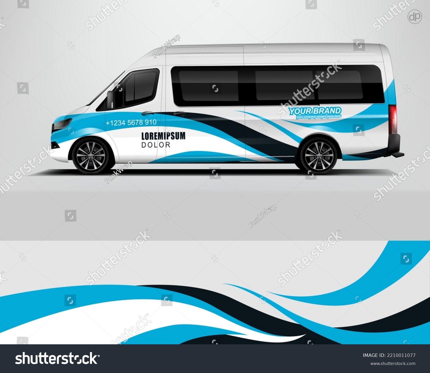 Car decal design vector. Graphic abstract stripe racing background kit designs for wrap vehicle, race car, rally, adventure and livery dekal