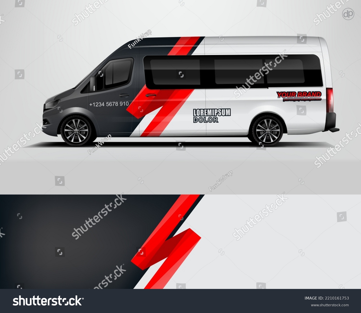 Car decal design vector. Graphic abstract stripe racing background kit designs for wrap vehicle, race car, rally, adventure and livery dekal
