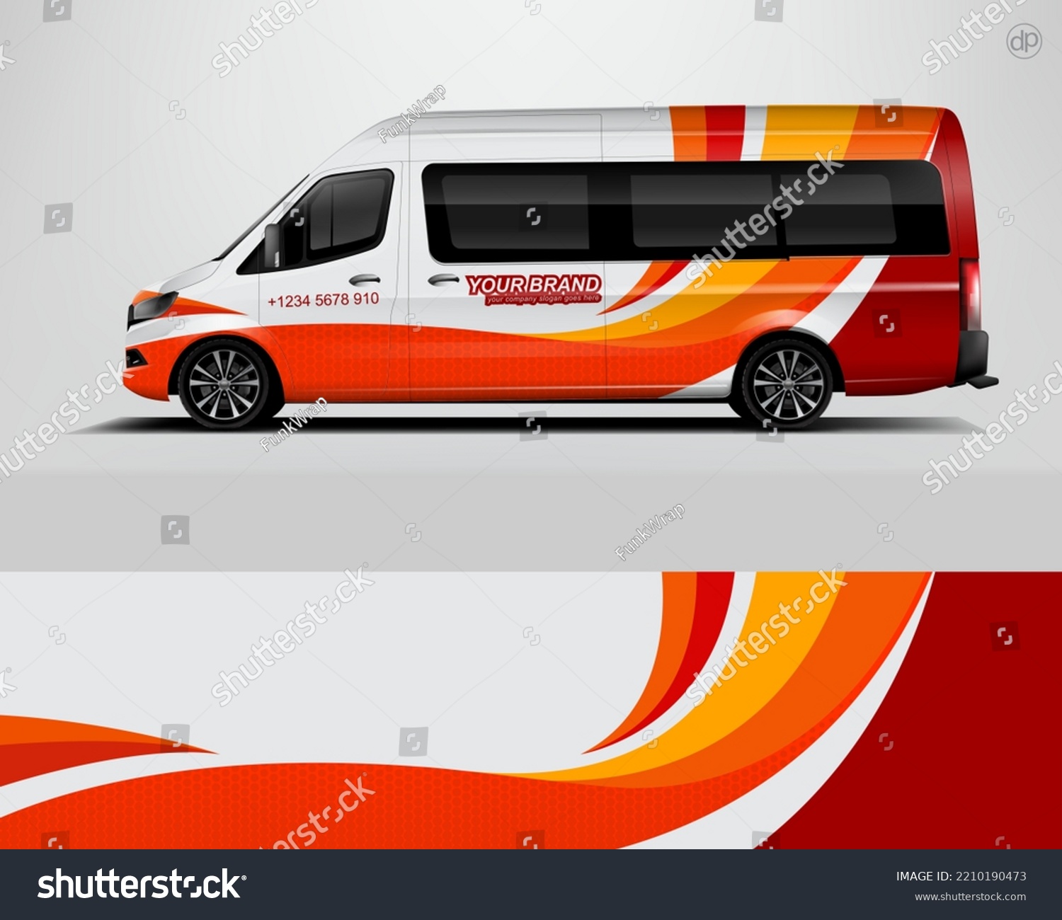 Car decal design vector. Graphic abstract stripe racing background kit designs for wrap vehicle, race car, rally, adventure and livery dekal