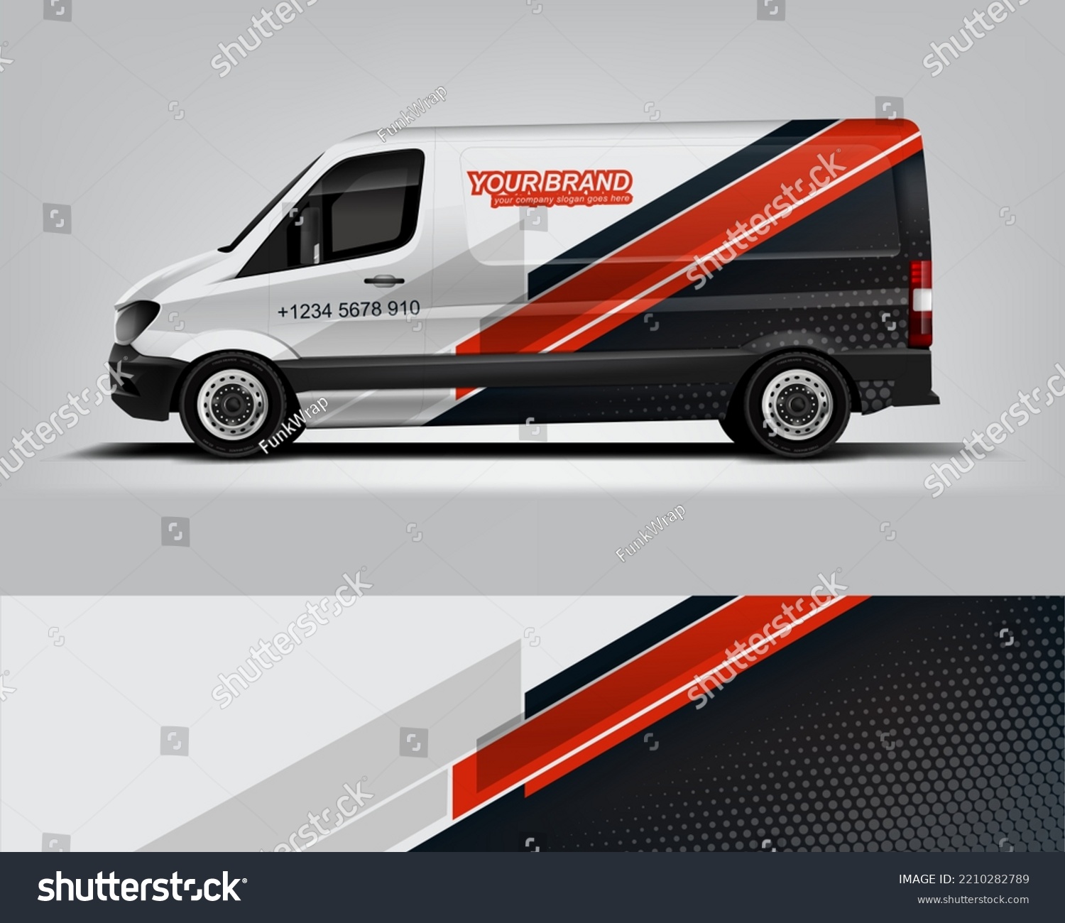 Car decal design vector. Graphic abstract stripe racing background kit designs for wrap vehicle, race car, rally, adventure and livery dekal