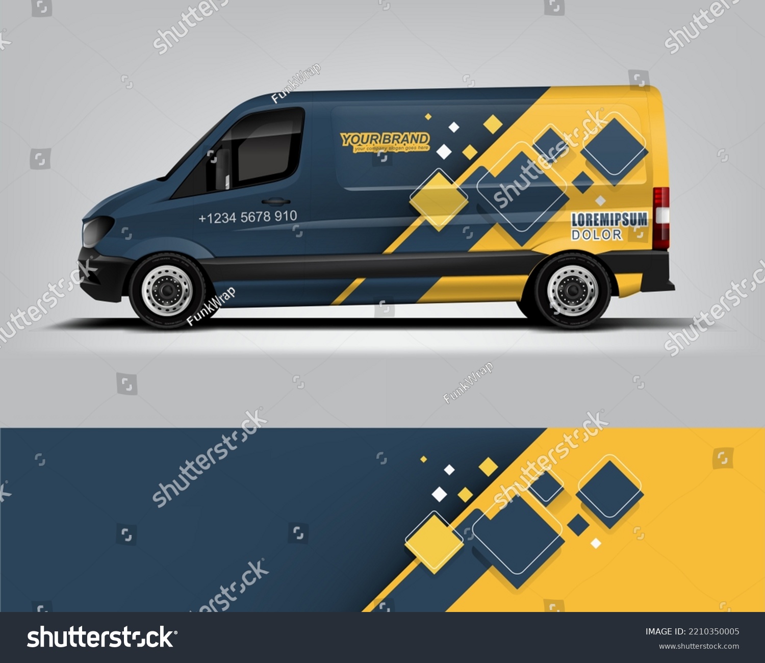 Car decal design vector. Graphic abstract stripe racing background kit designs for wrap vehicle, race car, rally, adventure and livery dekal