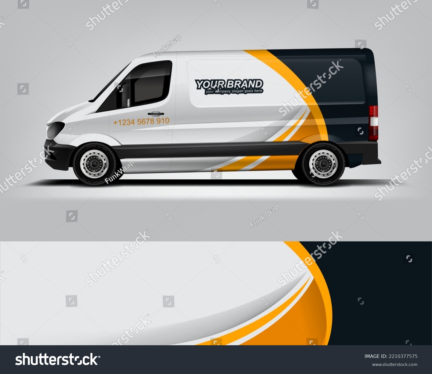 Car decal design vector. Graphic abstract stripe racing background kit designs for wrap vehicle, race car, rally, adventure and livery dekal