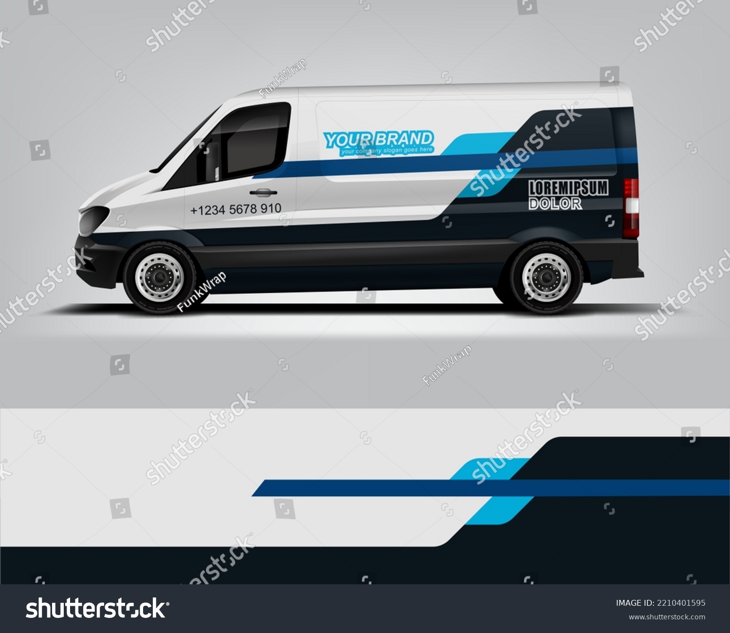 Car decal design vector. Graphic abstract stripe racing background kit designs for wrap vehicle, race car, rally, adventure and livery dekal