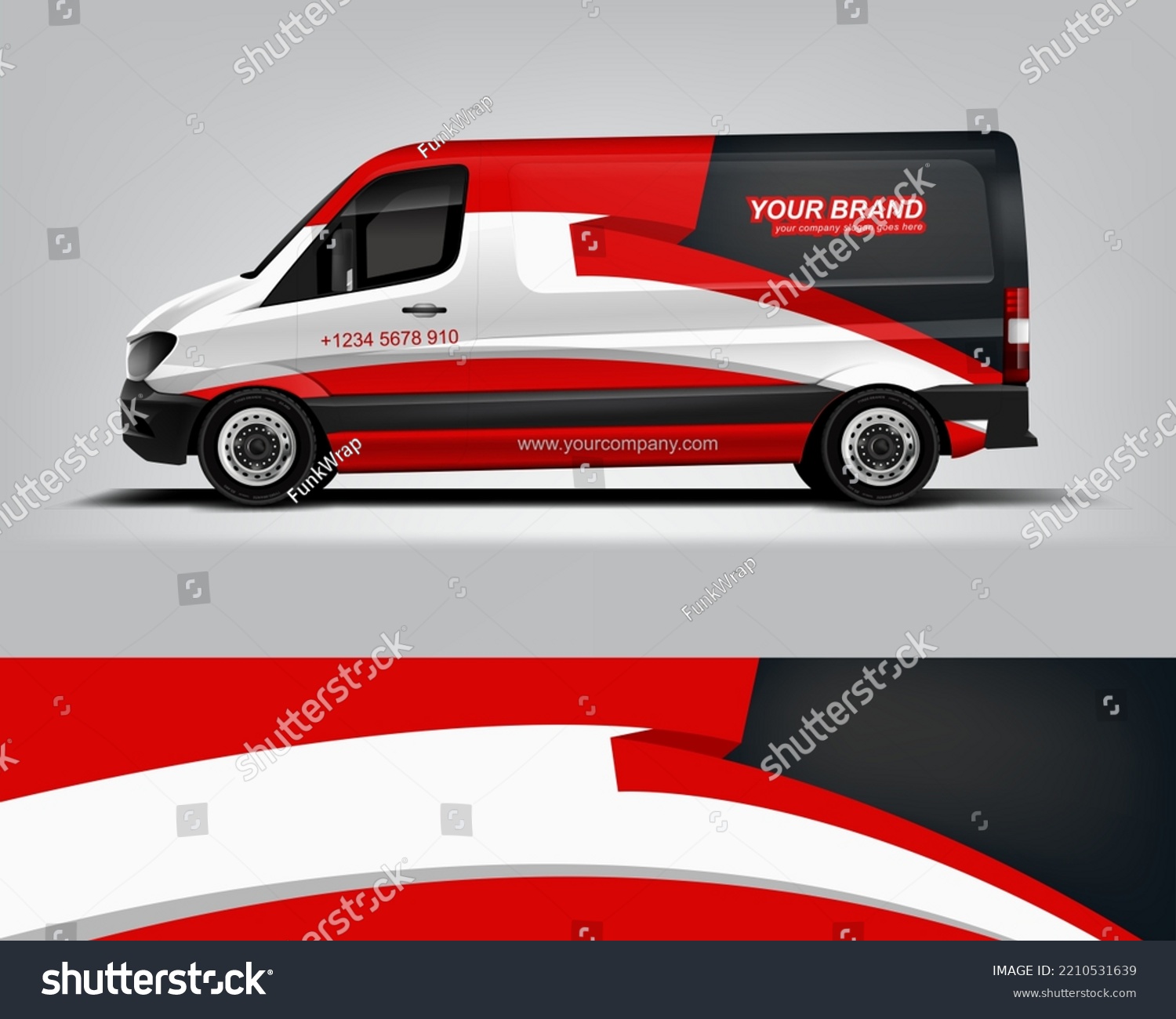 Car decal design vector. Graphic abstract stripe racing background kit designs for wrap vehicle, race car, rally, adventure and livery dekal