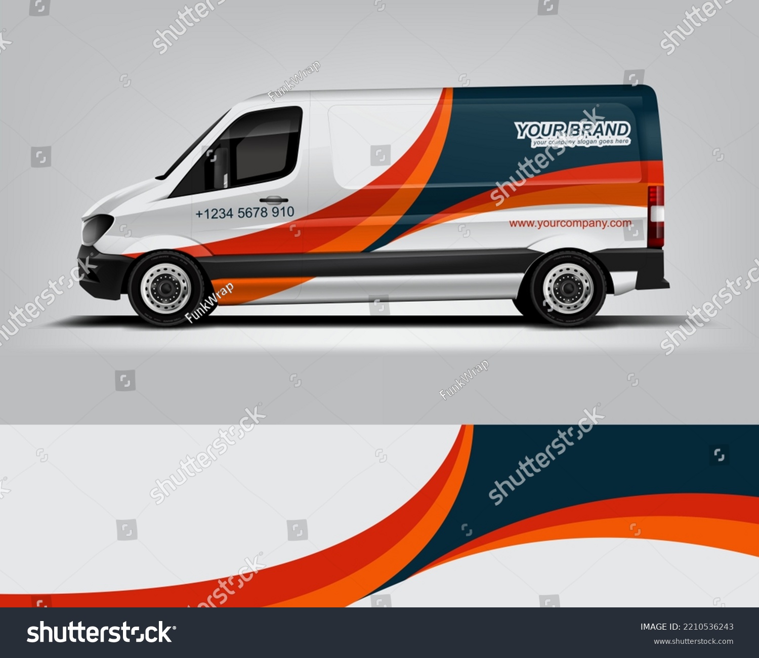 Car decal design vector. Graphic abstract stripe racing background kit designs for wrap vehicle, race car, rally, adventure and livery dekal