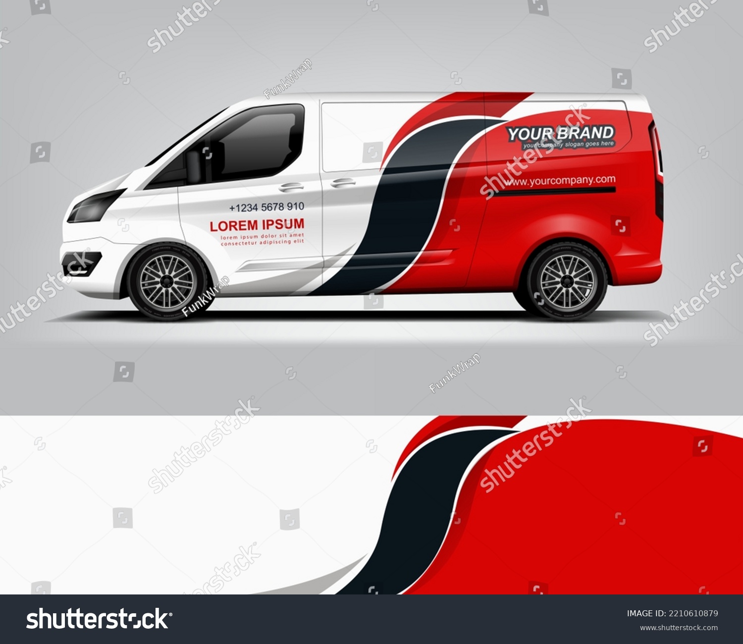Car decal design vector. Graphic abstract stripe racing background kit designs for wrap vehicle, race car, rally, adventure and livery dekal