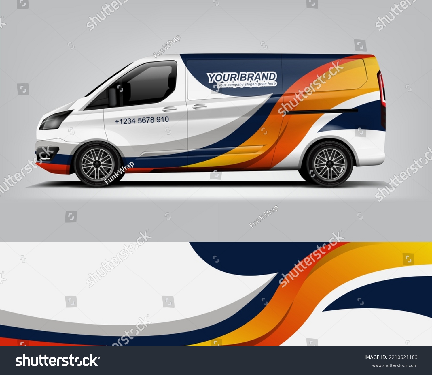 Car decal design vector. Graphic abstract stripe racing background kit designs for wrap vehicle, race car, rally, adventure and livery dekal