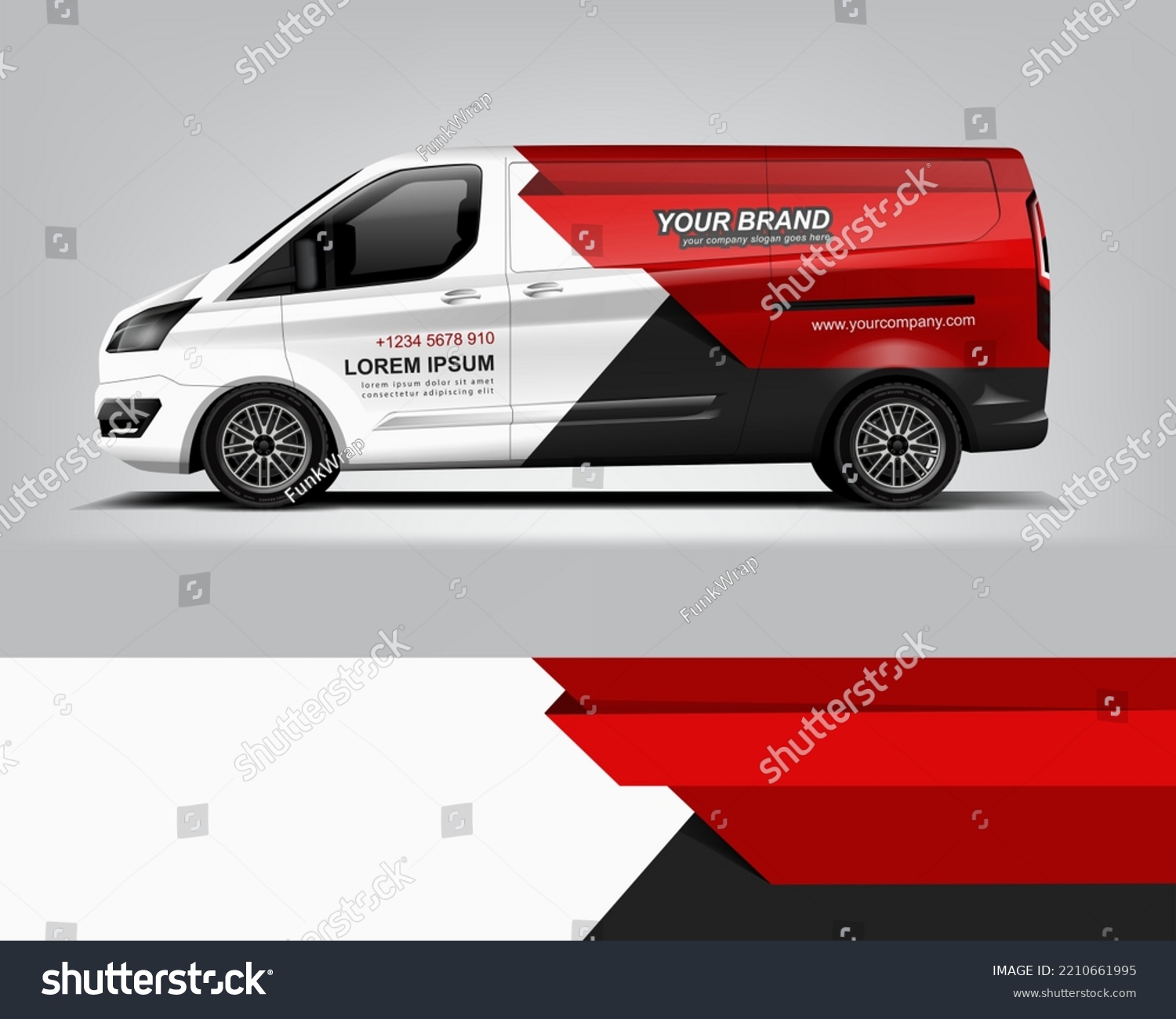 Car decal design vector. Graphic abstract stripe racing background kit designs for wrap vehicle, race car, rally, adventure and livery dekal