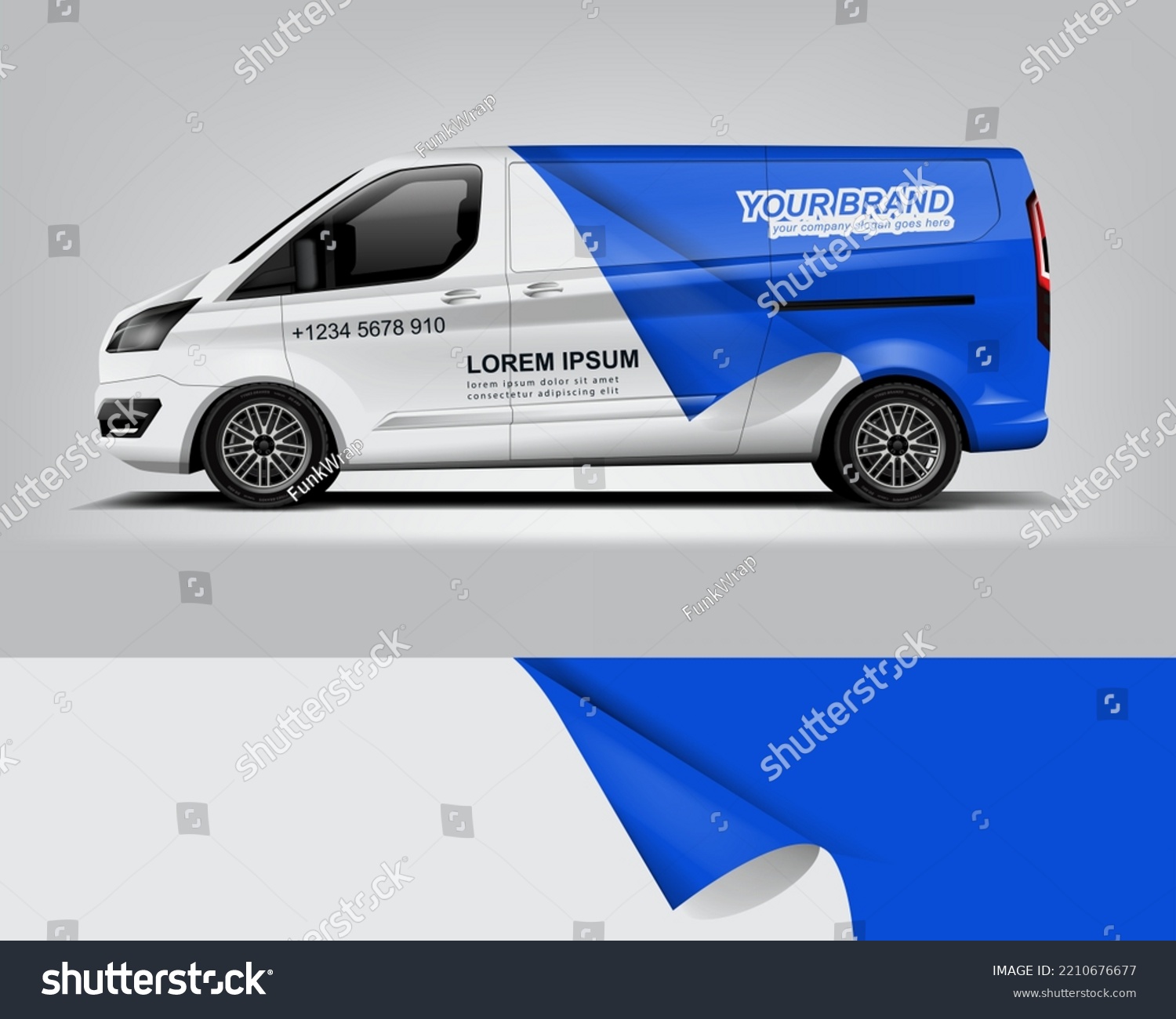 Car decal design vector. Graphic abstract stripe racing background kit designs for wrap vehicle, race car, rally, adventure and livery dekal
