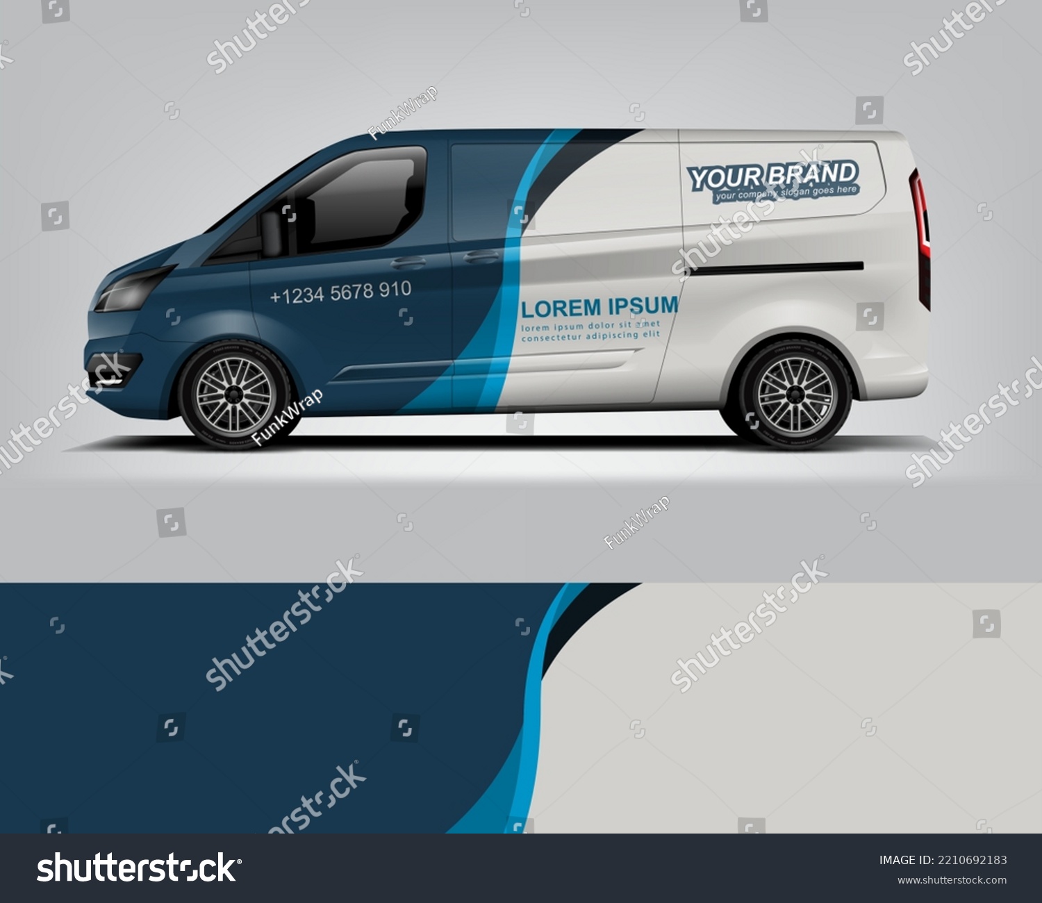 Car decal design vector. Graphic abstract stripe racing background kit designs for wrap vehicle, race car, rally, adventure and livery dekal