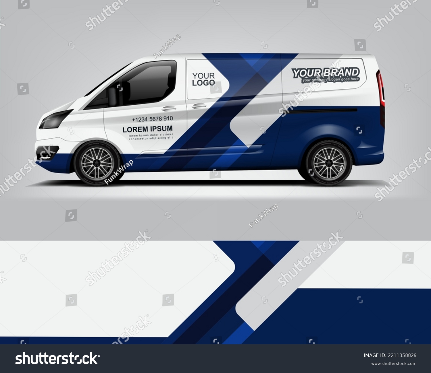 Car decal design vector. Graphic abstract stripe racing background kit designs for wrap vehicle, race car, rally, adventure and livery dekal