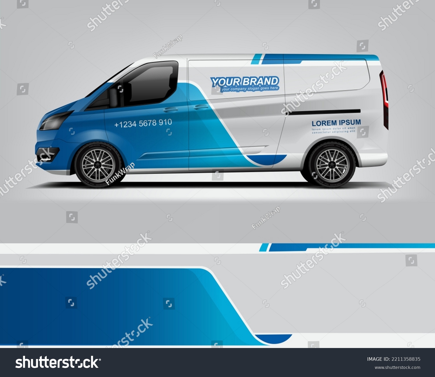 Car decal design vector. Graphic abstract stripe racing background kit designs for wrap vehicle, race car, rally, adventure and livery dekal