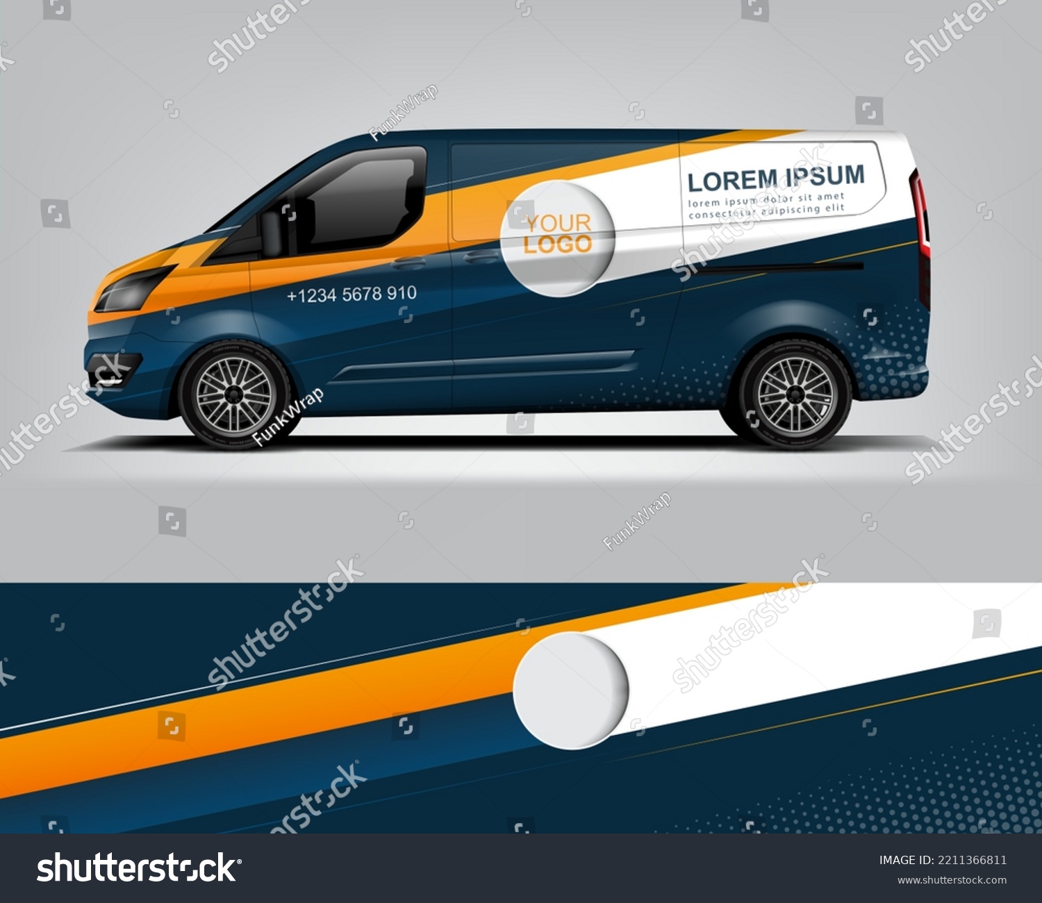 Car decal design vector. Graphic abstract stripe racing background kit designs for wrap vehicle, race car, rally, adventure and livery dekal