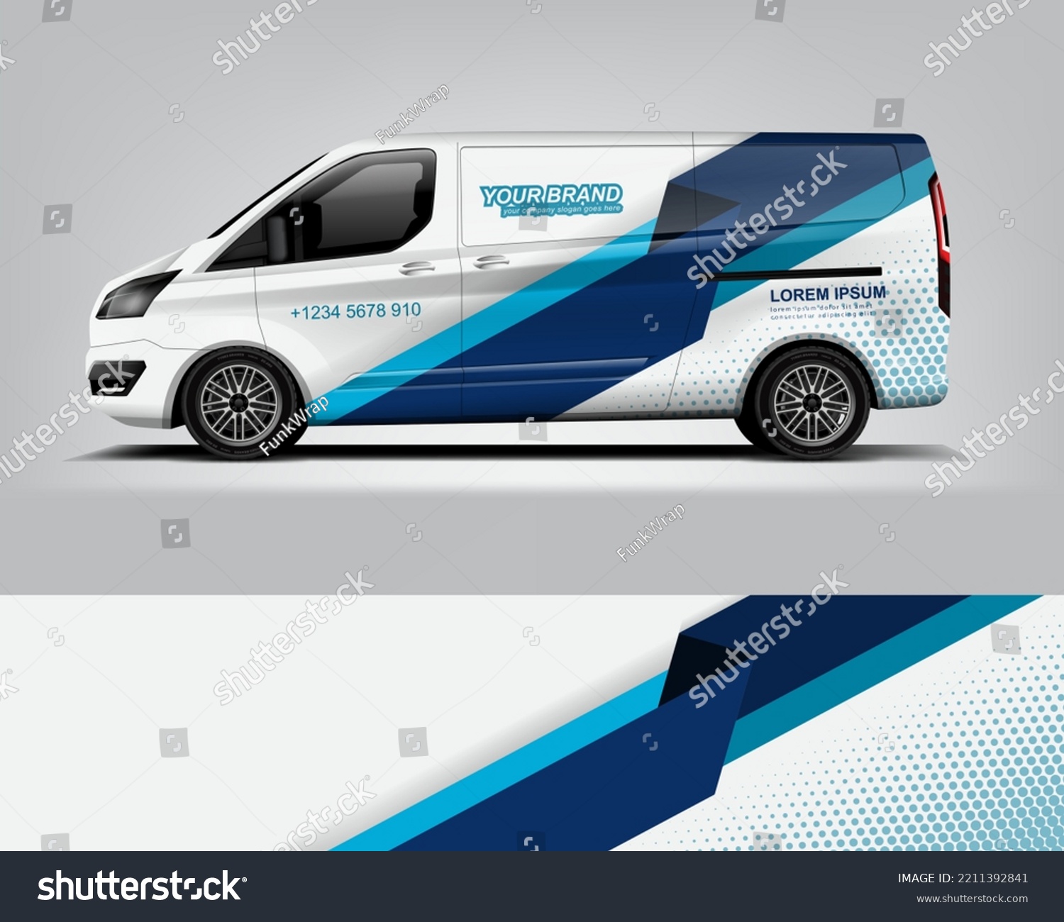 Car decal design vector. Graphic abstract stripe racing background kit designs for wrap vehicle, race car, rally, adventure and livery dekal