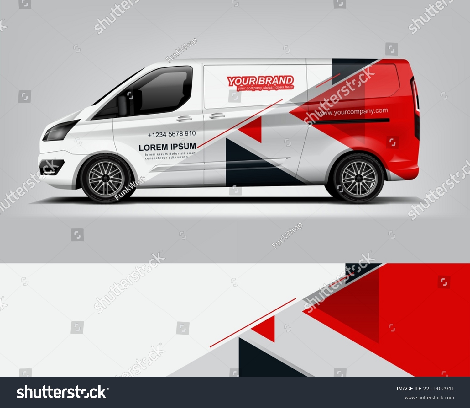 Car decal design vector. Graphic abstract stripe racing background kit designs for wrap vehicle, race car, rally, adventure and livery dekal